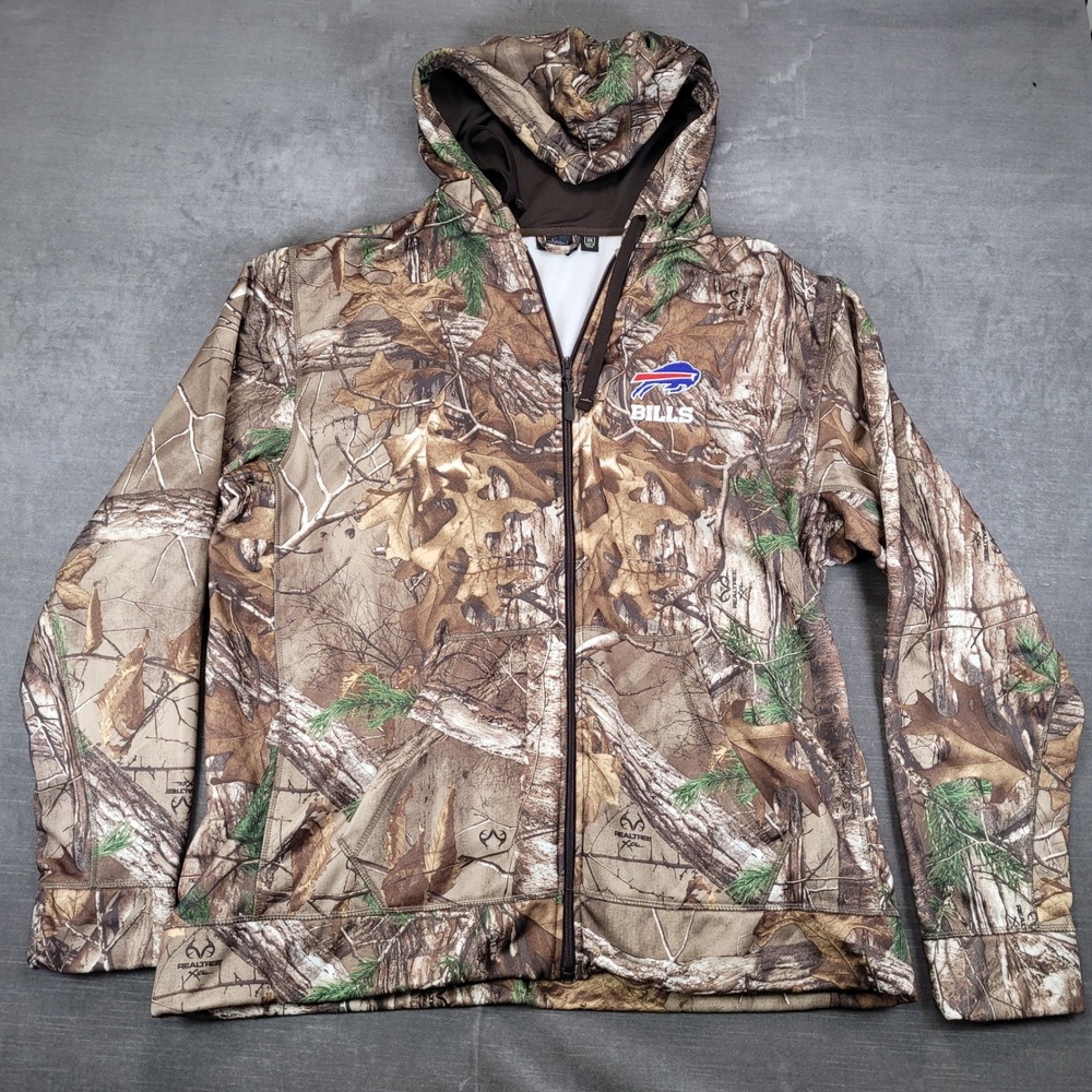 Dunbrooke Buffalo Bills Realtree Xtra Camo Full Zip Hoodie Mens XXL Camouflage